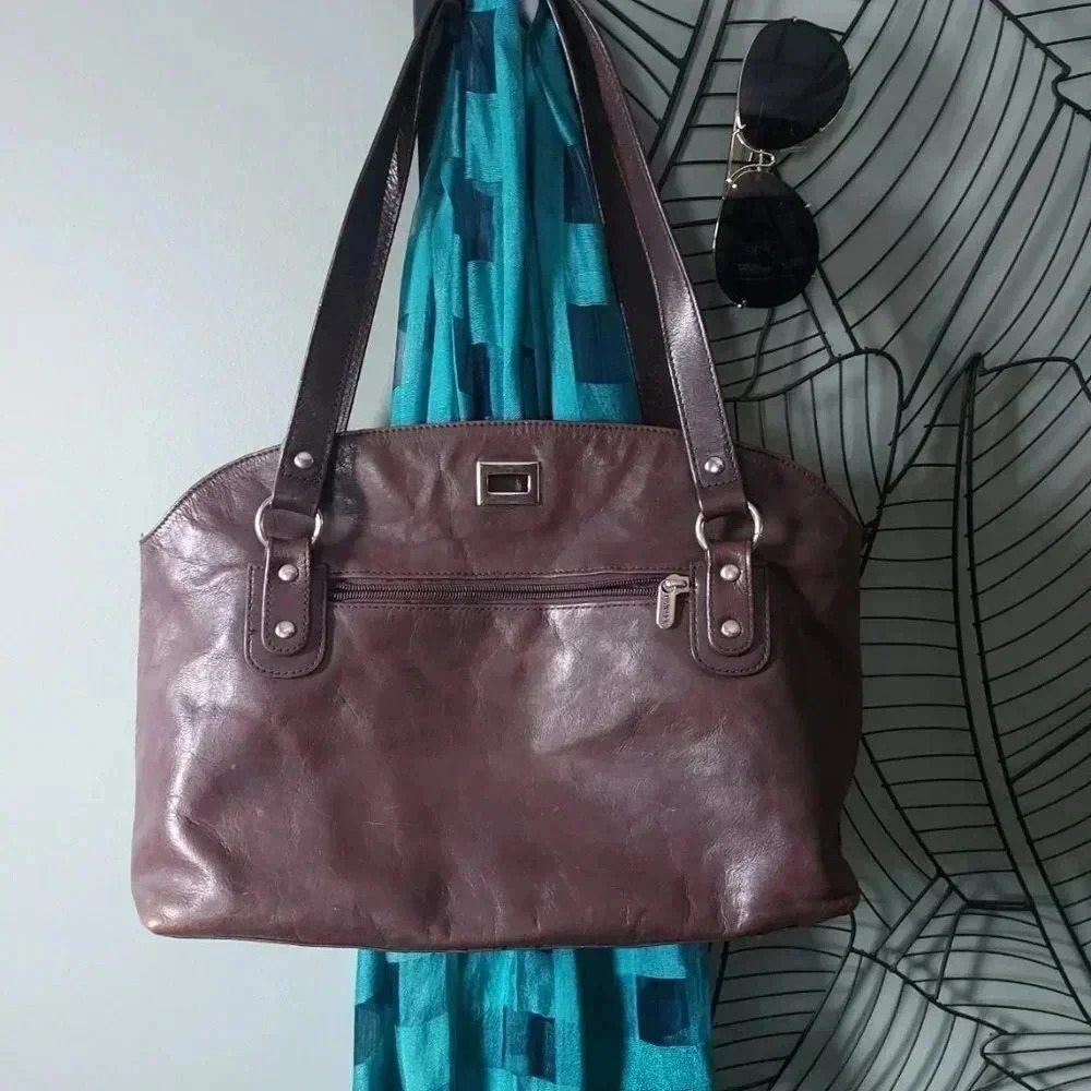 Danier | Brown  Well Loved Shoulder Leather Bag